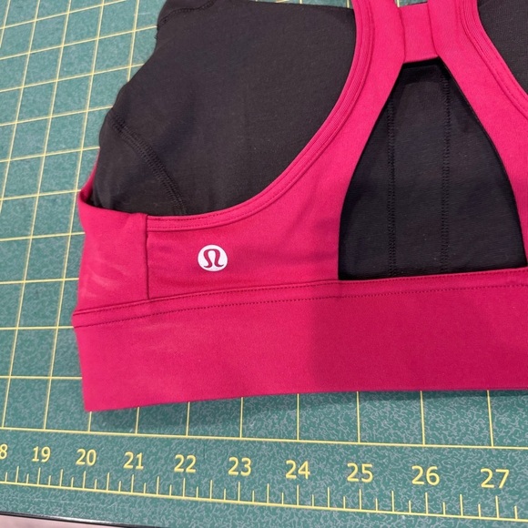 Lululemon Power Through Sports Bra Size 6 Deep Ruby - Picture 8 of 8